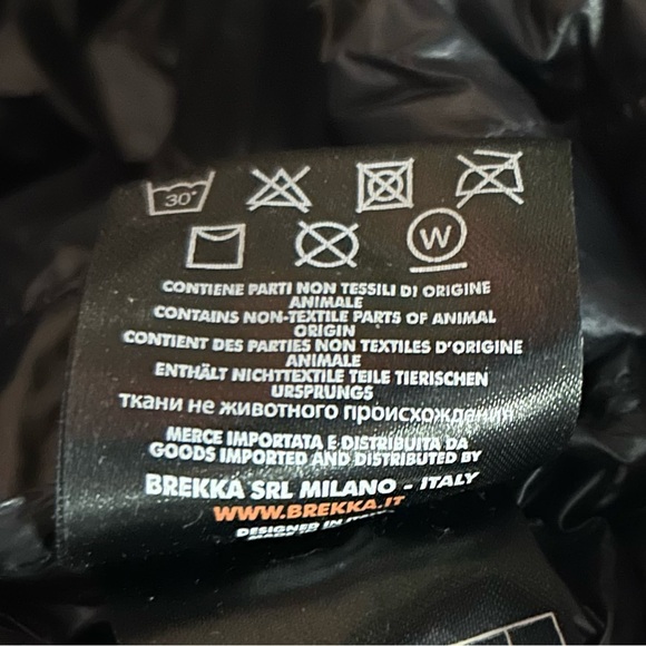 BREKKA YOUTH DOWN INSULATED PUFFER HOODED JACKET IN BLACK-SIZE SMALL ZIP - Picture 6 of 6